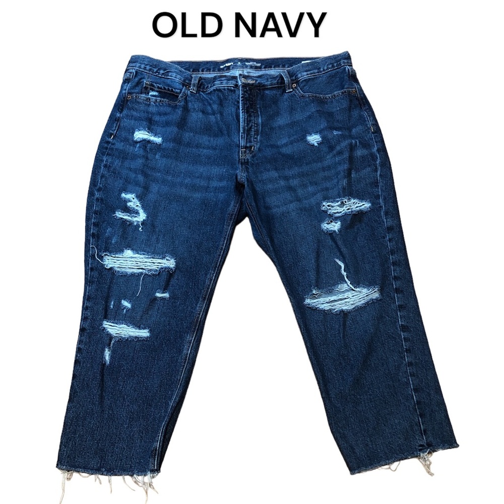 OLD NAVY high rise slouchy straight jeans
